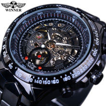 Load image into Gallery viewer, Winner Design Bezel Golden Mens Watch