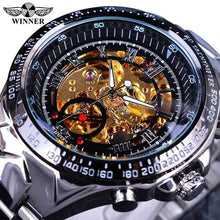 Load image into Gallery viewer, Winner Design Bezel Golden Mens Watch