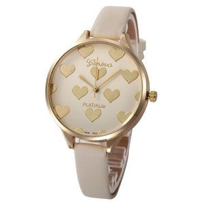 Elegant Ladies Geneva Heart Watch