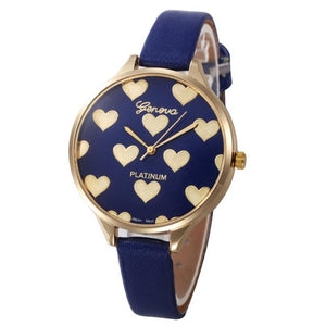 Elegant Ladies Geneva Heart Watch