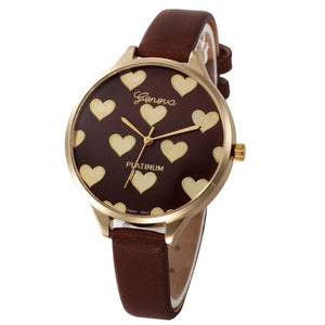 Elegant Ladies Geneva Heart Watch