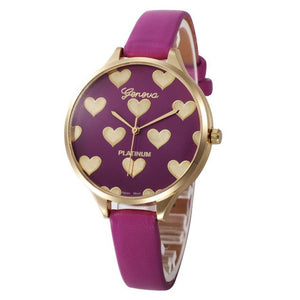 Elegant Ladies Geneva Heart Watch