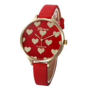 Elegant Ladies Geneva Heart Watch