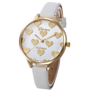 Elegant Ladies Geneva Heart Watch