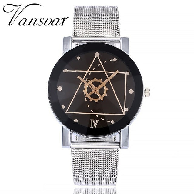 Unisex Rose Gold Gear Luxury Style Watches