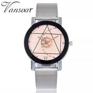 Unisex Rose Gold Gear Luxury Style Watches