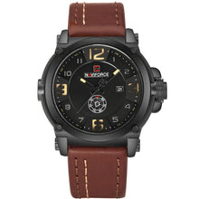 Load image into Gallery viewer, Naviforce Military Sport Men&#39;s Leather Watch