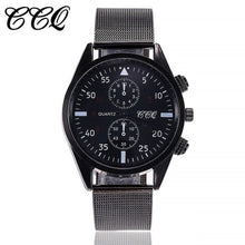 Load image into Gallery viewer, CCQ  Men&#39;s Stainless Steel Analog Quartz Wristwatch