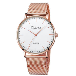 GENEVA Women's Classic Stainless Steel Wrist Watch