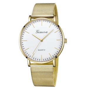 GENEVA Women's Classic Stainless Steel Wrist Watch