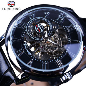 Forsining 3d Design Gold Watch