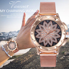 Load image into Gallery viewer, Rose Gold Women&#39;s Flower Watch